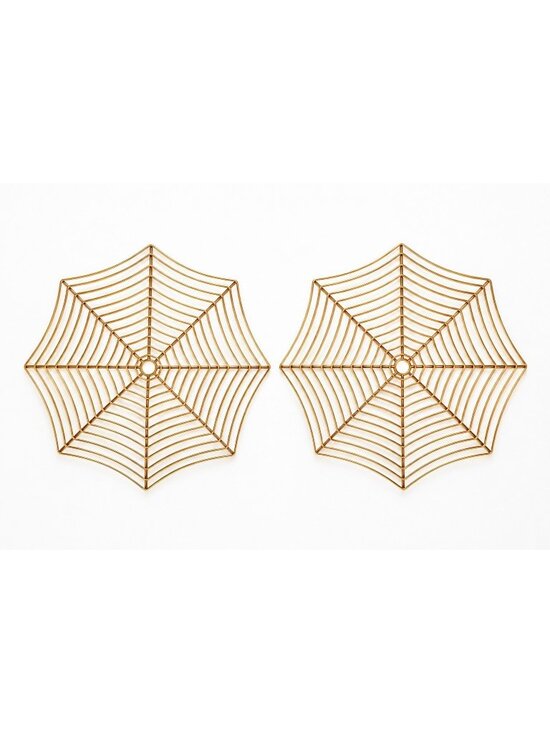 Rachel Zoe Other - Rachel Zoe SET OF 2 Halloween Haunted House Beaded Placemat Charger 15” New!